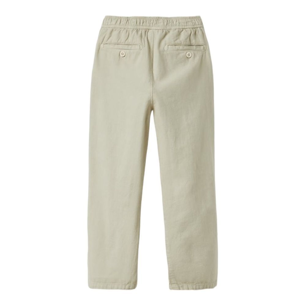 Zara Kids Sand Double Button Chino Pants Size 10 NWT Cotton Linen Blend - Picture 3 of 6